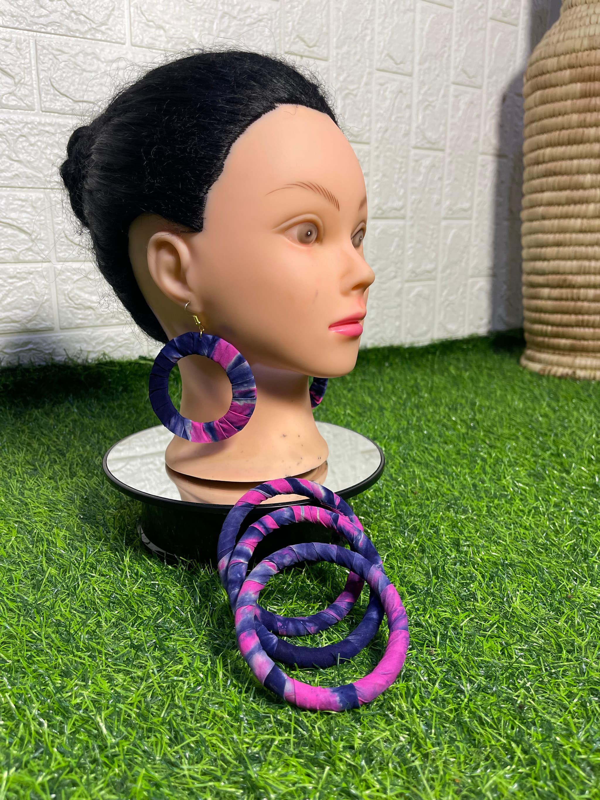 Adire Earring and Bangle